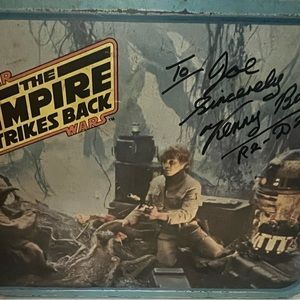 Star Wars Empire Strikes Back Autographed Metal Lunch Box, No Thermos